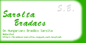 sarolta bradacs business card