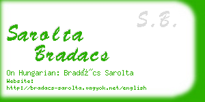 sarolta bradacs business card
